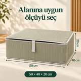50 × 40 × 20 cm kapaklı çizgili kutu hurç